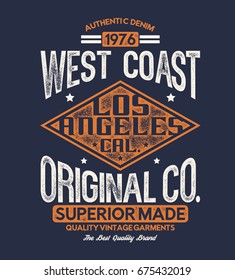 tee print vector design with typo and grunge texture