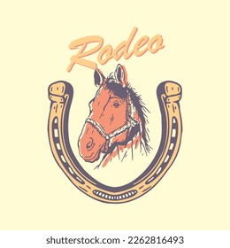 tee shirt design horse rodeo