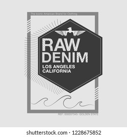 Tee Shirt Design with Los Angeles California Theme