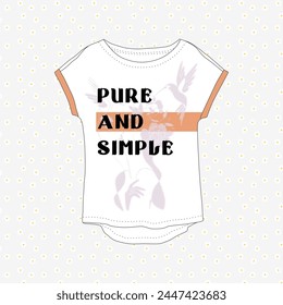 Tee Shirt graphic design. Suitable for clothing printing business. Stylish t-shirt and apparel design. Ready to print vector. 