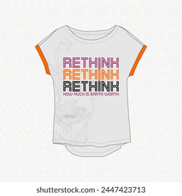 Tee Shirt graphic design. Suitable for clothing printing business. Stylish t-shirt and apparel design. Ready to print vector. 