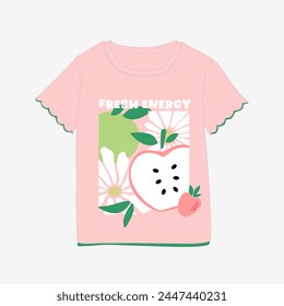 Tee Shirt graphic design. Suitable for clothing printing business. Stylish t-shirt and apparel design. Ready to print vector. 