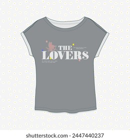 Tee Shirt graphic design. Suitable for clothing printing business. Stylish t-shirt and apparel design. Ready to print vector. 