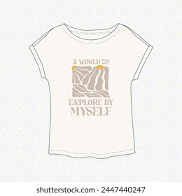 Tee Shirt graphic design. Suitable for clothing printing business. Stylish t-shirt and apparel design. Ready to print vector. 