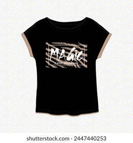 Tee Shirt graphic design. Suitable for clothing printing business. Stylish t-shirt and apparel design. Ready to print vector. 
