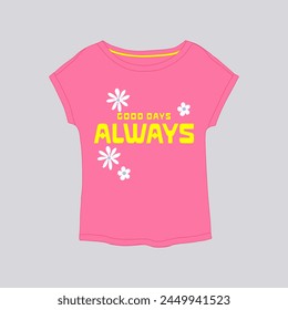 Tee Shirt graphic design. Suitable for clothing printing business. Stylish t-shirt and apparel design. Ready to print vector. 