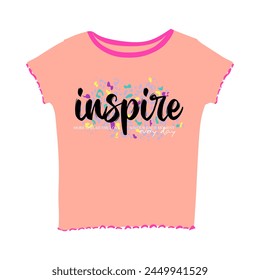 Tee Shirt graphic design. Suitable for clothing printing business. Stylish t-shirt and apparel design. Ready to print vector. 