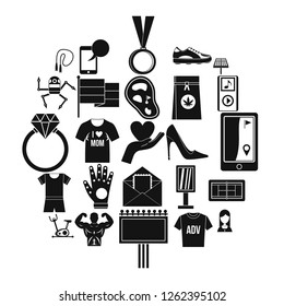 Tee shirt icons set. Simple set of 25 tee shirt vector icons for web isolated on white background