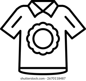 Tee shirt Line vector Icon Design