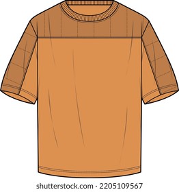 TEE SHIRTS WITH HALF SLEEVE ROUND NECK VECTOR