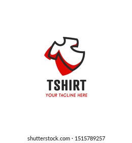 Tee tshirt maker logo with simple comfort comfy t-shirt icon symbol