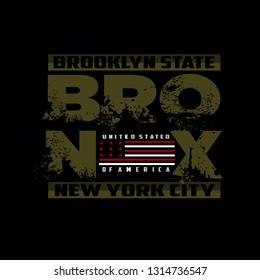 Tee,element bronx,brooklyn,new york graphic design typography vector illustration for t shirt