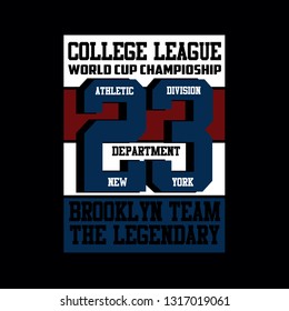Tee,element new york,brooklyn,Sport t shirt graphic print,vector illustration design