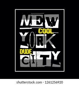 Tee,element,images new york typography design vector illustration for t shirt