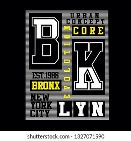 tee,element,vintage brooklyn,bronx,queens graphic t shirt print vector illustration typography design