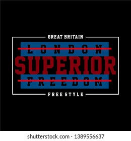 Tee,element,vintage London typography vector illustration for t shirt - Vector