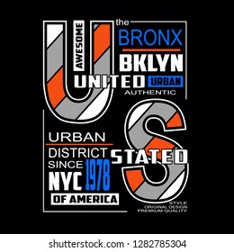 Tee,element,vintage sport new york,brooklyn images typography vector illustration art for t shirt