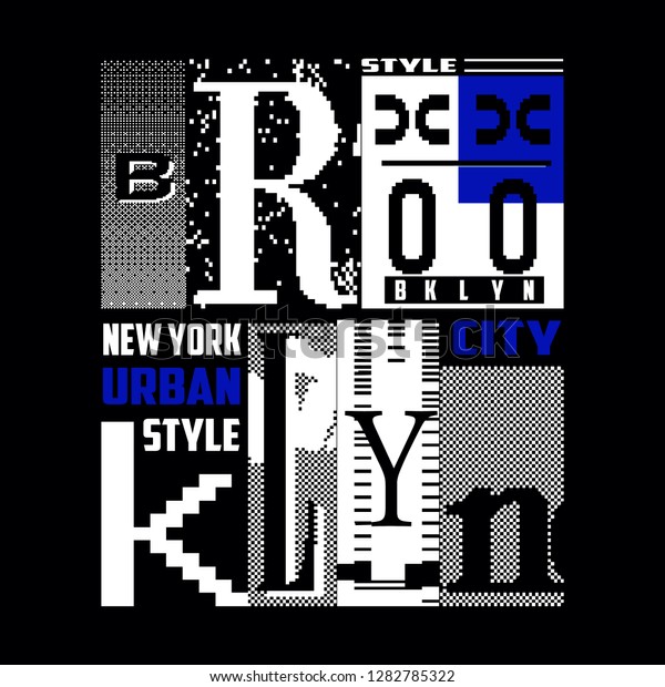Teeelementvintage Sport New Yorkbrooklyn Images Typography Stock Vector ...