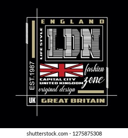 Tee,element,vintage,images london typography vector illustration art for t shirt