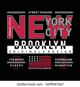 Tee,element,vintage,images, new york,brooklyn typography vector illustration art for t shirt - Vector