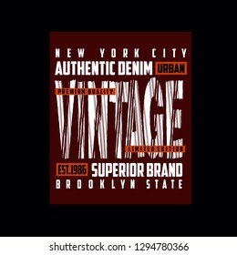 Tee,element,vintage,new york,brooklyn typography vector illustration for t shirt