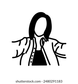 Teen Ager Blogger Glyph Icon, Vector illustration