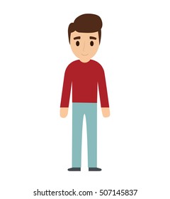 teen boy character avatar vector illustration design