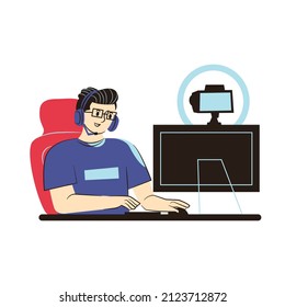 Teen Boy Streaming Video Games