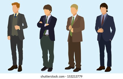 Teen Boys Wearing Suits Stock Vector (Royalty Free) 153213779 ...