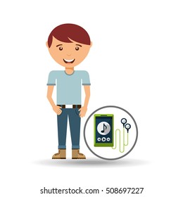 teen cartoon with design vector illustration eps 10