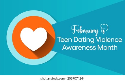 Teen Dating Violence awareness month (TDVAM) is observed every year in February, it focuses on advocacy and education to stop dating abuse before it starts. Vector illustration