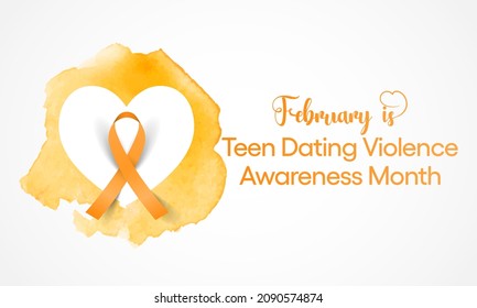 Teen Dating Violence awareness month (TDVAM) is observed every year in February, it focuses on advocacy and education to stop dating abuse before it starts. Vector illustration