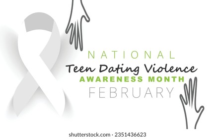Teen Dating Violence awareness month. background, banner, card, poster, template. Vector illustration.