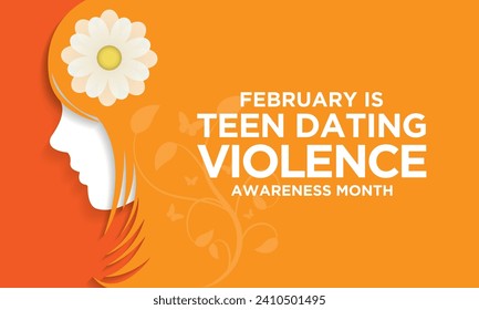 Teen Dating Violence awareness month (TDVAM) observed every year in February. is a national effort to raise awareness about teen dating violence and promote healthy relationships. Vector illustration.