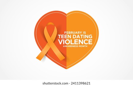 Teen Dating Violence awareness month (TDVAM) observed every year in February. is a national effort to raise awareness about teen dating violence and promote healthy relationships. Vector illustration.