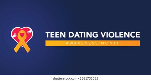 Teen Dating Violence awareness month (TDVAM) is observed every year in February, it focuses on advocacy and education to stop dating abuse before it starts. Vector illustration