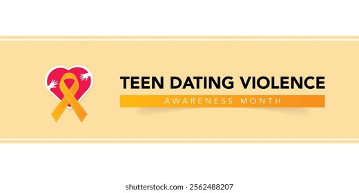 Teen Dating Violence awareness month (TDVAM) is observed every year in February, it focuses on advocacy and education to stop dating abuse before it starts. Vector illustration