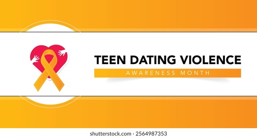 Teen Dating Violence awareness month (TDVAM) is observed every year in February, it focuses on advocacy and education to stop dating abuse before it starts. Vector illustration