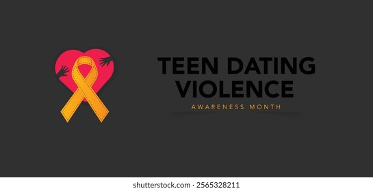 Teen Dating Violence awareness month (TDVAM) is observed every year in February, it focuses on advocacy and education to stop dating abuse before it starts. Vector illustration