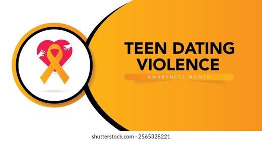 Teen Dating Violence awareness month (TDVAM) is observed every year in February, it focuses on advocacy and education to stop dating abuse before it starts. Vector illustration