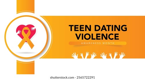 Teen Dating Violence awareness month (TDVAM) is observed every year in February, it focuses on advocacy and education to stop dating abuse before it starts. Vector illustration