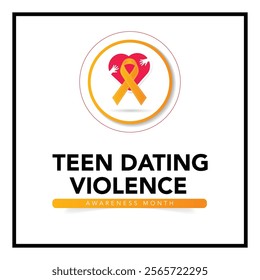 Teen Dating Violence awareness month (TDVAM) is observed every year in February, it focuses on advocacy and education to stop dating abuse before it starts. Vector illustration