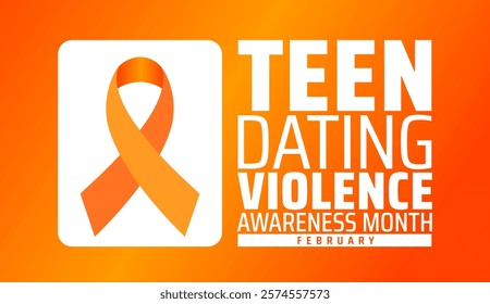 Teen dating violence awareness month background banner or poster design template. observed every year in February. Holiday concept. Use to any Template, card, poster, placard, template.