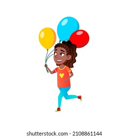 teen girl air balloon beauty teenage. happy birthday. people vector illustration