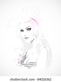 Teen girl, fashion illustration