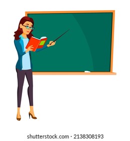 Teen Girl Read Education Book Classroom Stock Vector (Royalty Free ...