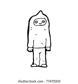 teen in hooded top cartoon