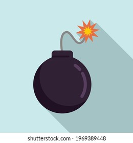 Teen problems bomb icon. Flat illustration of Teen problems bomb vector icon for web design