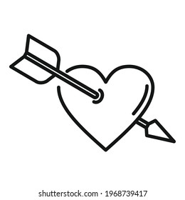 Teen problems heart love icon. Outline Teen problems heart love vector icon for web design isolated on white background