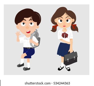 852 Thai student boy cartoon Images, Stock Photos & Vectors | Shutterstock